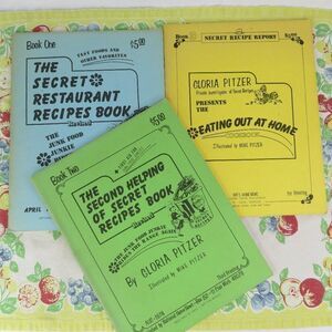 Lot of 3 Junk Food Junkie Cook Booklets Books 1-3 Restaurant Recipes Eating Out